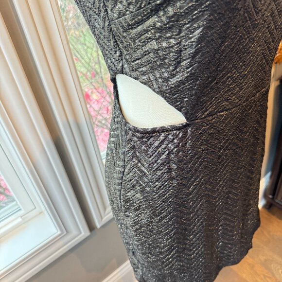 Forever 21 Black Gold Chevron Party Cutout Dress - Picture 7 of 10